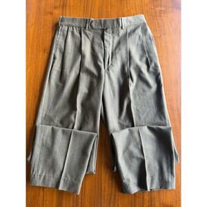 Vintage John Henry Men's Pleated Plaid Dress Pants Brown Windowpane - 32x32